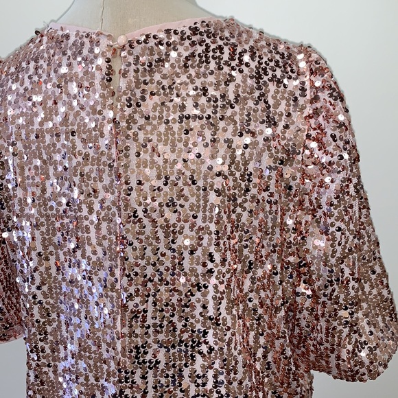 NWT Rose Gold Sequin Dress - Picture 7 of 7